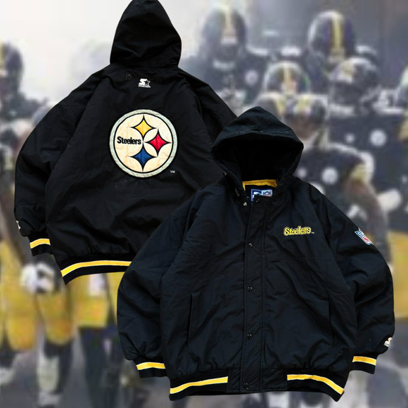 Pittsburgh Steelers Starter NFL Puffer Full Zip Jacket Sz. XL Vintage 90’s
